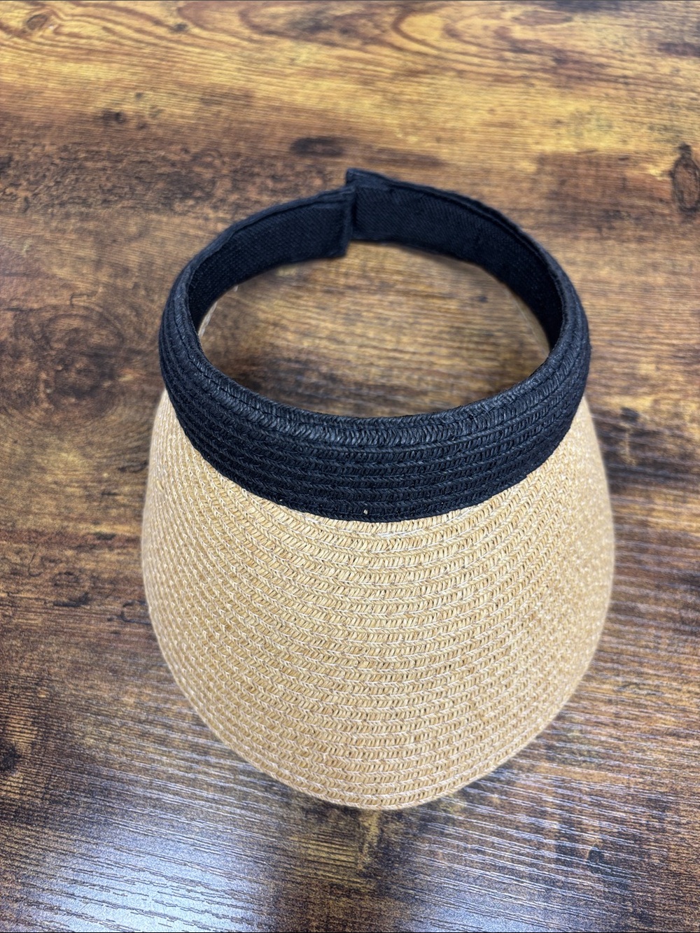 Women’s Straw Visor with Black Headband